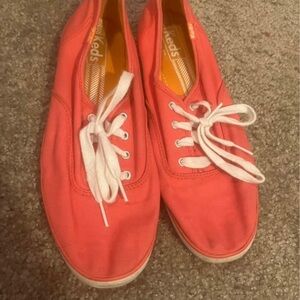 Keds Pink Canvas Sneakers with White Laces